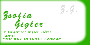 zsofia gigler business card